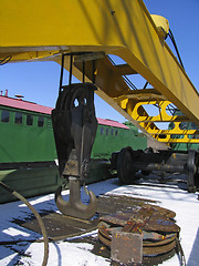 Image showing Railroad lifting crane