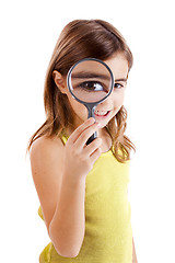 Image showing Looking through a magnifying glass