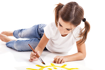 Image showing Painting a happy sun