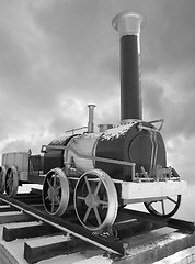 Image showing Old russian steam locomotive