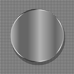 Image showing vector blank circle metal plate