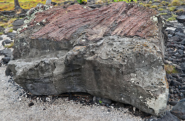 Image showing Puuhonua O Honaunau National Historical Park lava rock Big Islan
