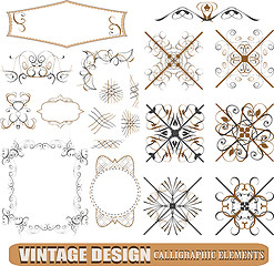 Image showing vector set: calligraphic design elements and page decoration (3) - lots of useful elements to embellish your layout