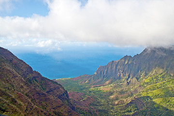 Image showing Kalalau Valley Lookout - Kauai, Hawaii