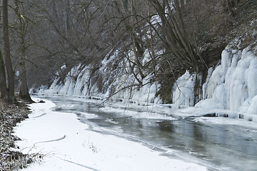 Image showing ice over river
