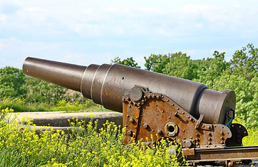 Image showing Old Russian Cannon in Suomenlinna Sveaborg Helsinki Finland