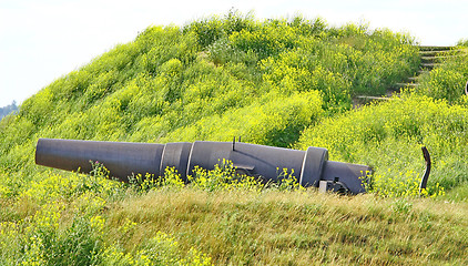 Image showing Old Russian Cannon in Suomenlinna Sveaborg Helsinki Finland