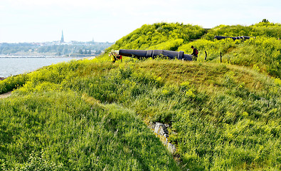 Image showing Old Russian Cannon in Suomenlinna Sveaborg Helsinki Finland