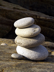 Image showing Tower of pebbles