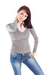 Image showing Young Woman in Relaxed Pose