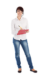 Image showing Female Customer Service Representative Smiling