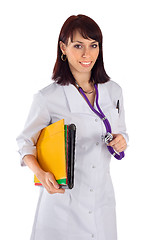Image showing Friendly Female Doctor with Stethoscope