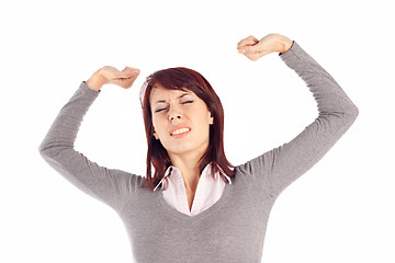 Image showing Woman Stretching her Arms