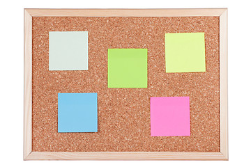 Image showing Corkboard with Notes