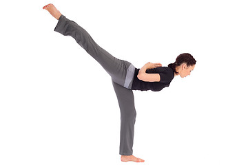 Image showing Woman Doing Yoga Exercise