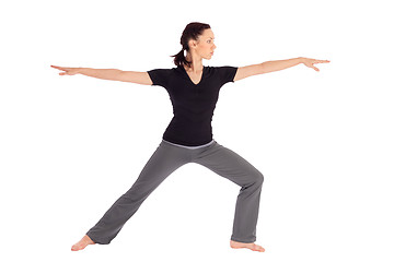 Image showing Fit Woman Practicing Yoga Exercice