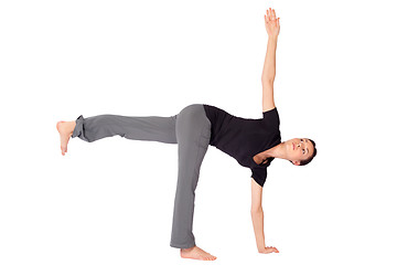 Image showing Fit Woman Practicing Yoga Exercice