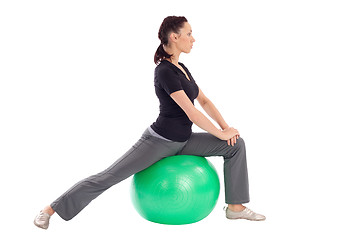 Image showing Gym Ball Stretching Exercise