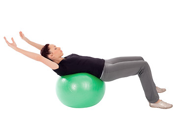 Image showing Woman doing Abdominal Stretch Exercise