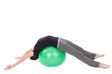 Image showing Woman doing Abdominal Stretch Exercise