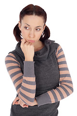 Image showing Sad Thoughtful Woman