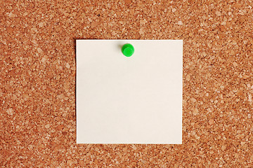 Image showing Blank Note Paper on Corkboard