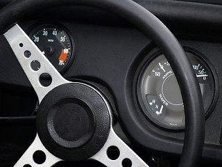 Image showing Sportscar cockpit