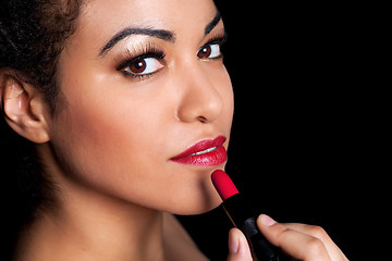 Image showing Red Lipstick Beauty