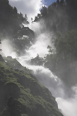 Image showing Låtefoss waterfall in Norway