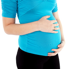 Image showing Young Pregnant Woman Belly