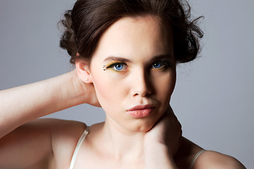 Image showing Beautiful Woman with Full Makeup Portrait