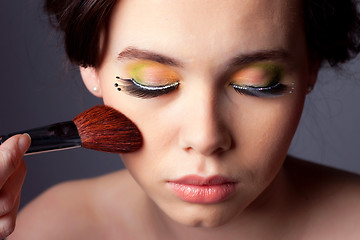 Image showing Beautiful Woman with Full Makeup Portrait