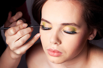 Image showing Applying Makeup