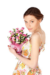 Image showing Beautiful Woman with Flowers