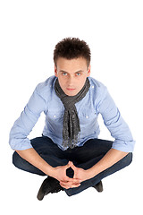 Image showing Casual Young Man Sitting