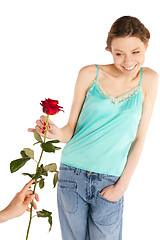 Image showing Happy Cheerful Woman on Valentine Day