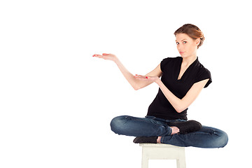 Image showing Woman Presenting Pose