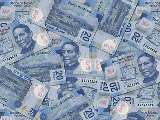 Image showing 20 Mexican Pesos Background