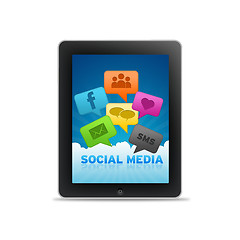 Image showing Social Media Tablet PC