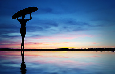 Image showing Surfer Silhouette