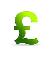 Image showing Green British pound Sign