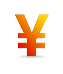 Image showing Orange Yen Sign