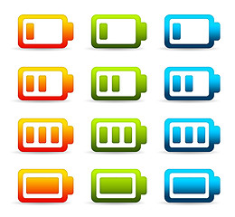 Image showing Colorful Batteries