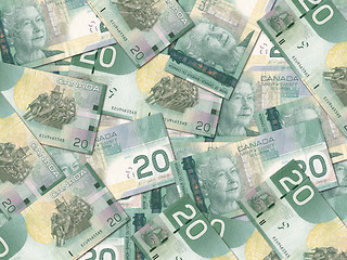 Image showing Canadian 20 Dollar Bills