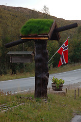 Image showing Norwegian old sign