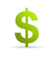 Image showing Green Dollar Sign