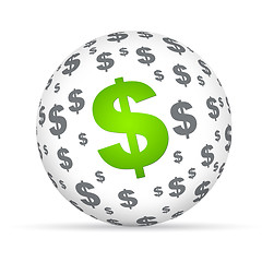 Image showing Dollar Sign Sphere