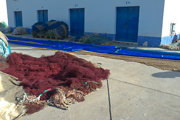 Image showing Fishing nets