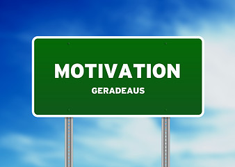 Image showing Motivation Street Sign