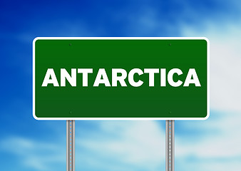 Image showing Antarctica Highway Sign